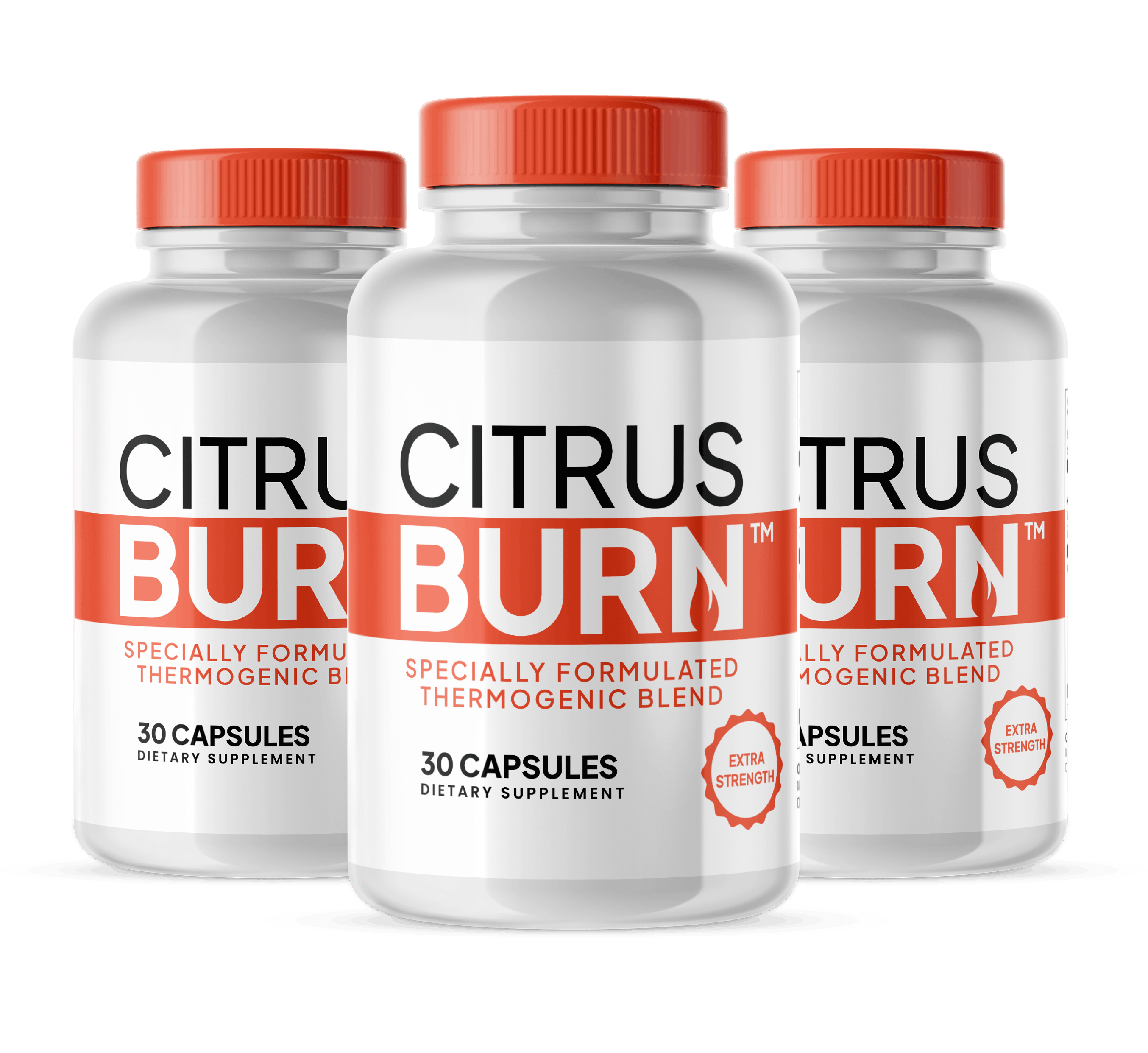 Three bottles of Citrus Burn thermogenic supplement